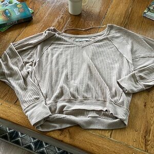 Free people oversized, waffle, lightweight sweater